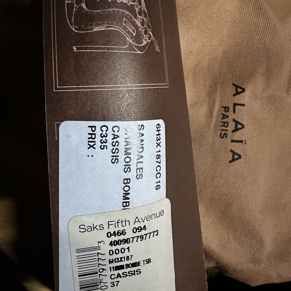 ALAÏA Burgundy Suede Bombe Stud Embellished Open Toe Sandals Size 7 - Picture 4 of 6